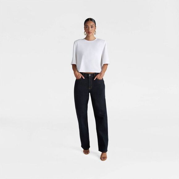 KBB by Kahlana -  Women's Mid-Rise Wide Leg 'The Kahl Dark Indigo - Picture 3 of 3